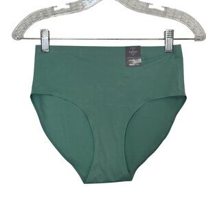 Auden Brushed Micro Brief Panty Womens Small Forest Green New No Show